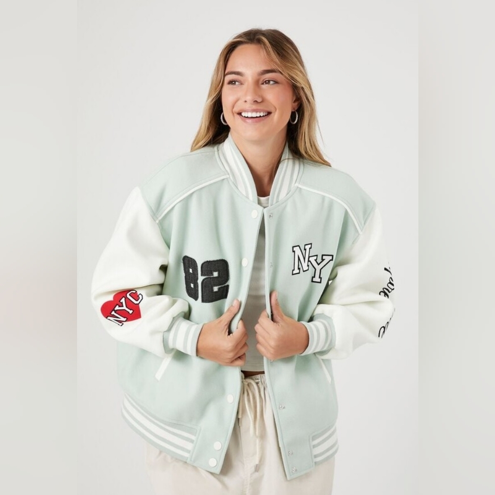 Forever 21 Varsity Letterman New York Jacket L